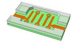 Interdigital filter in housing