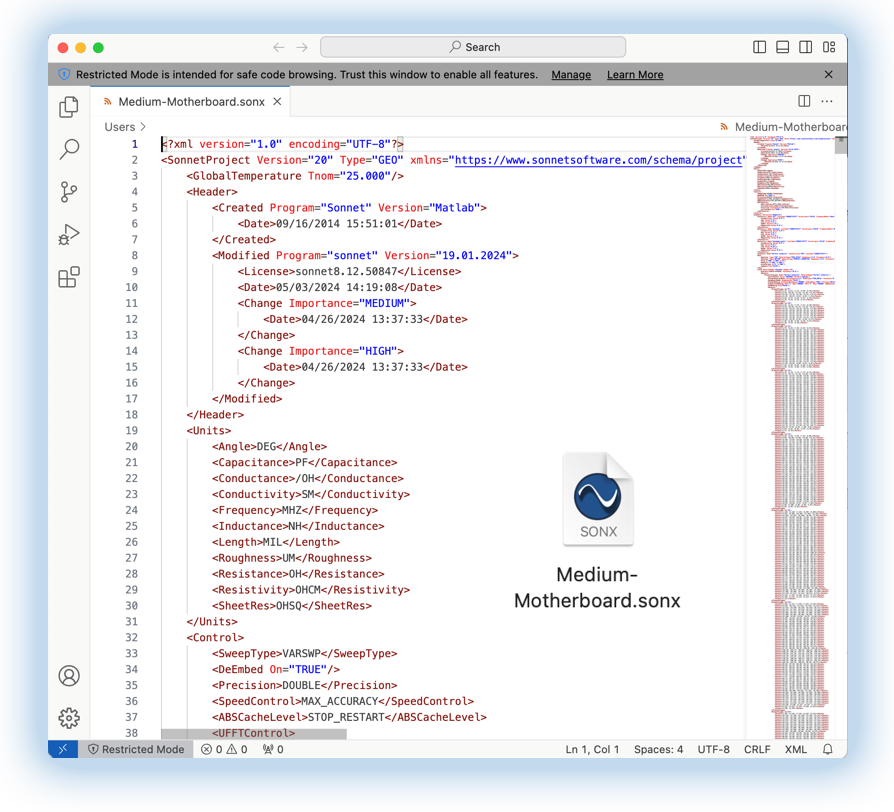 .SONX XML File Format