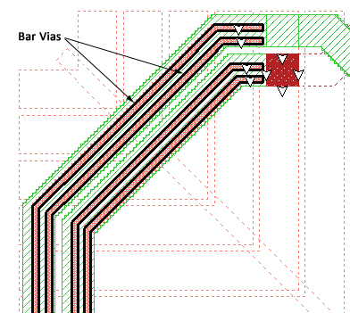 multiple bar vias
