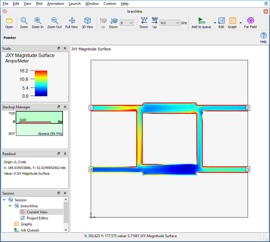 Current Density Tab Window