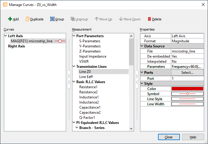 Manage Curves