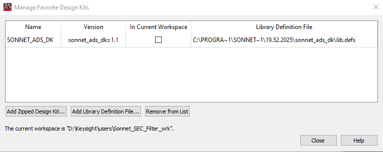 Design Kit Dialog