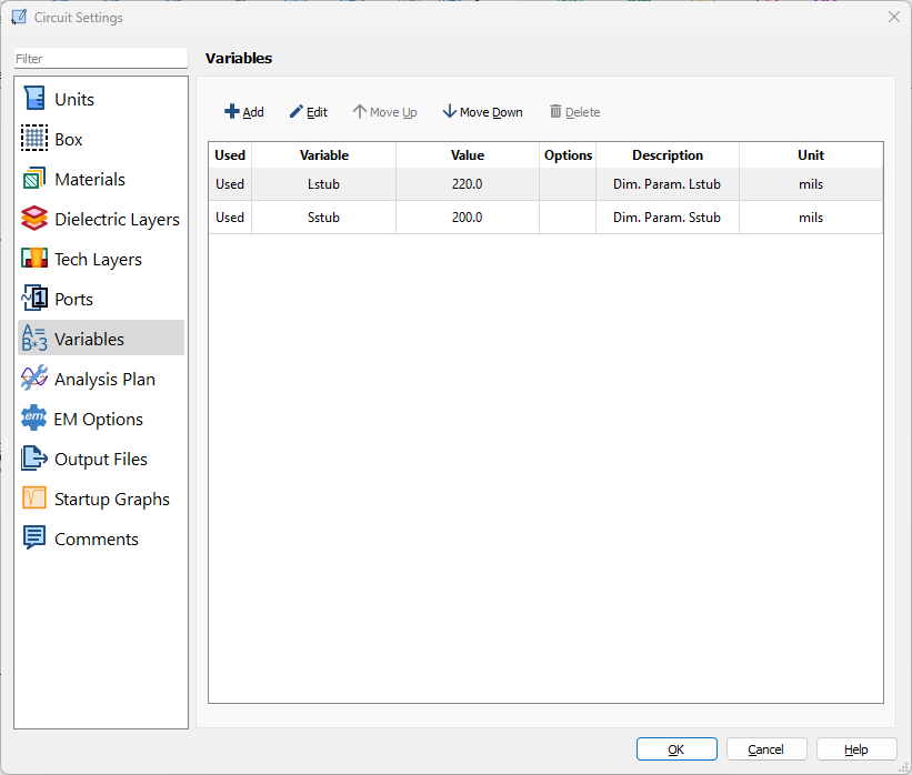 Variables pane