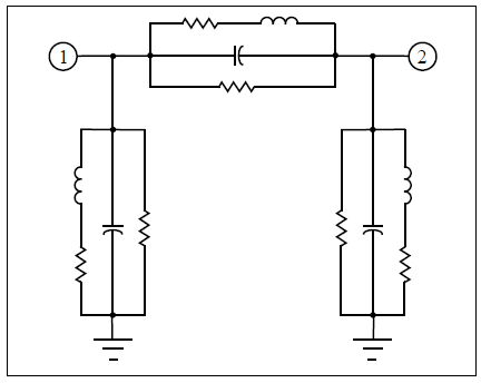 Pi topology for a two-port 