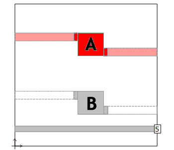 Polygon A is selected (2D)