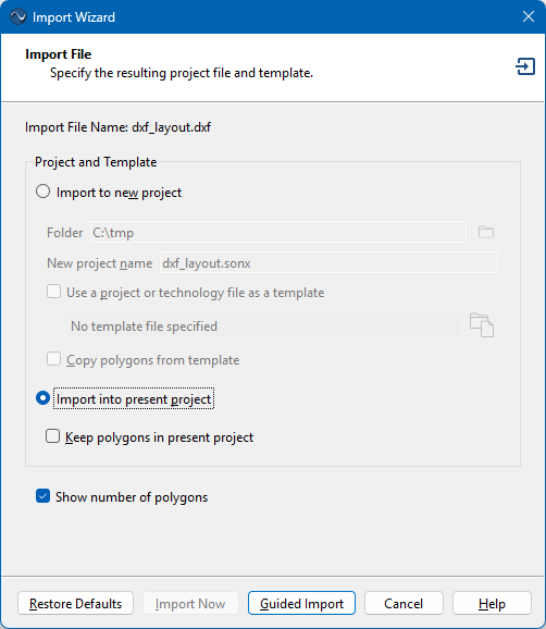 Import to Present Project