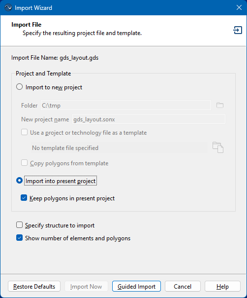 Import to Present Project