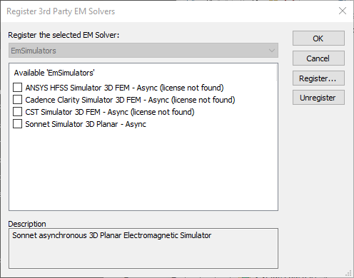 Legacy 32-bit Infterface with AWR Microwave Office - Sonnet Software